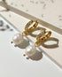 Natural Pearl Hoop Earrings - Benny and Mollie