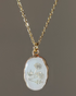 Natural Quartz Crystal Oval Necklace - Benny and Mollie