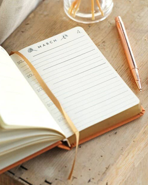 Orange Five-Year Thought a Day Journal Open