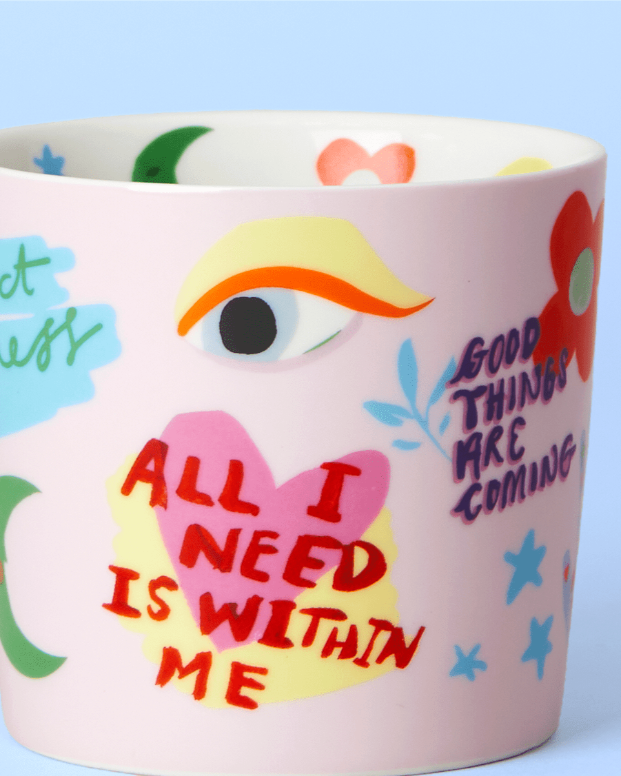Manifesting Mantras Mug – New Bone China - Benny and Mollie
