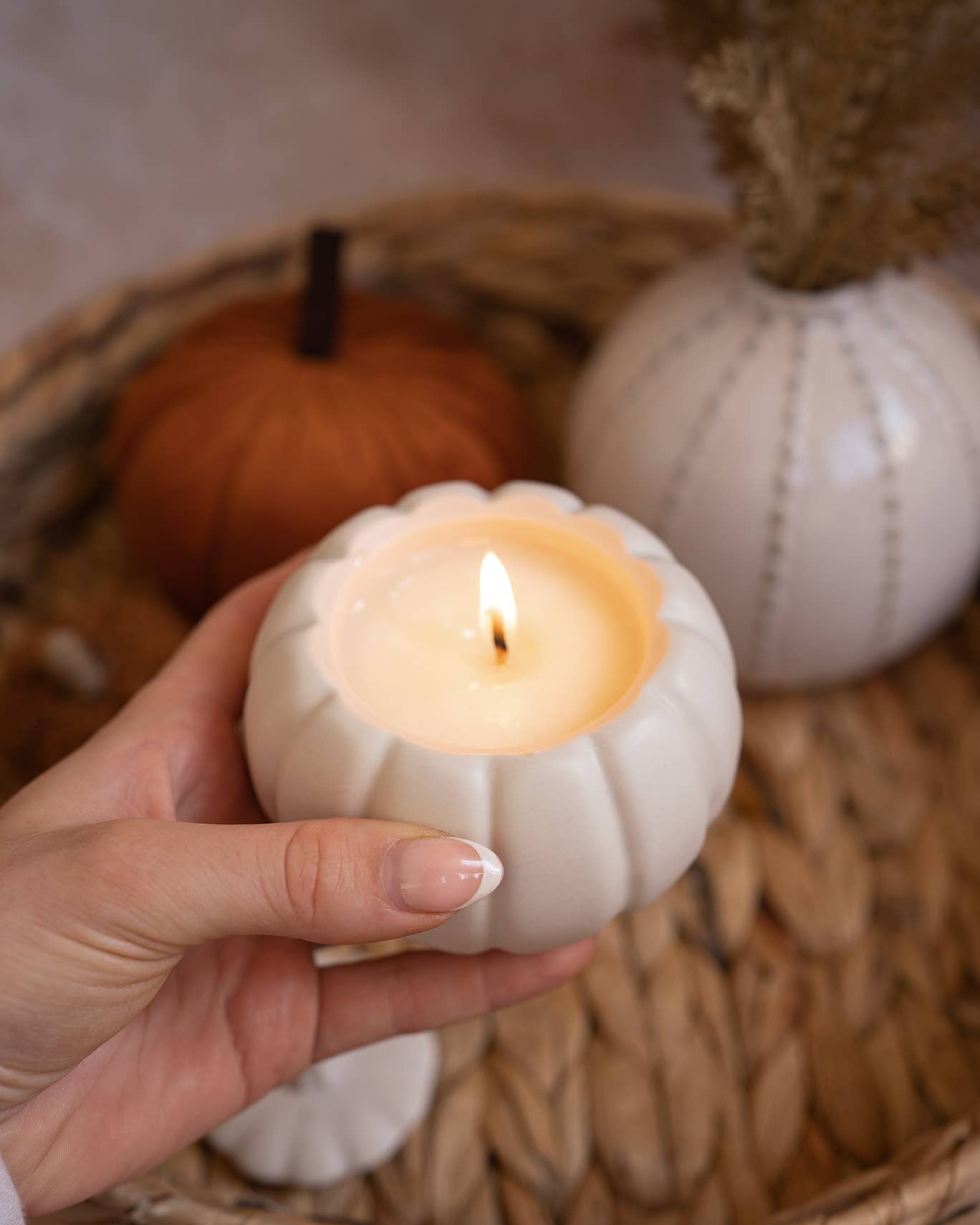 Apple & Fig Scented Pumpkin Candle