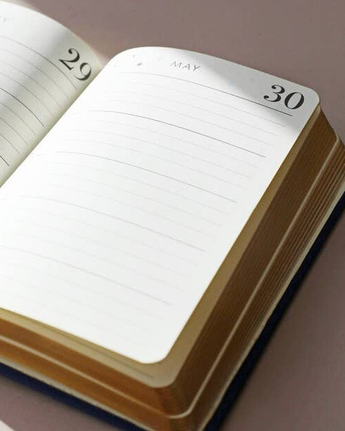 Navy Five-Year Thought a Day Journal Open