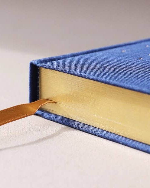 Close-Up of Navy Five-Year Thought a Day Journal