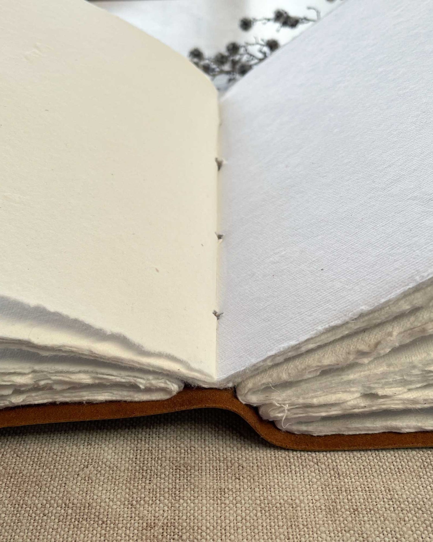 A5 Leather Bound Journal with Handmade Paper and Key Closure - Benny and Mollie