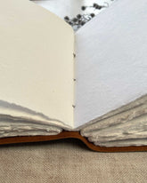 A5 Leather Bound Journal with Handmade Paper and Key Closure - Benny and Mollie