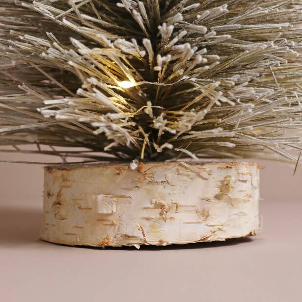 Large Light Up LED Tree Ornament Wooden Base