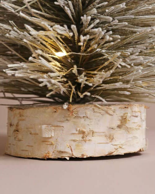 Large Light Up LED Tree Ornament Wooden Base
