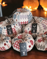 Welsh Tapestry Fabric Pumpkins in Cream