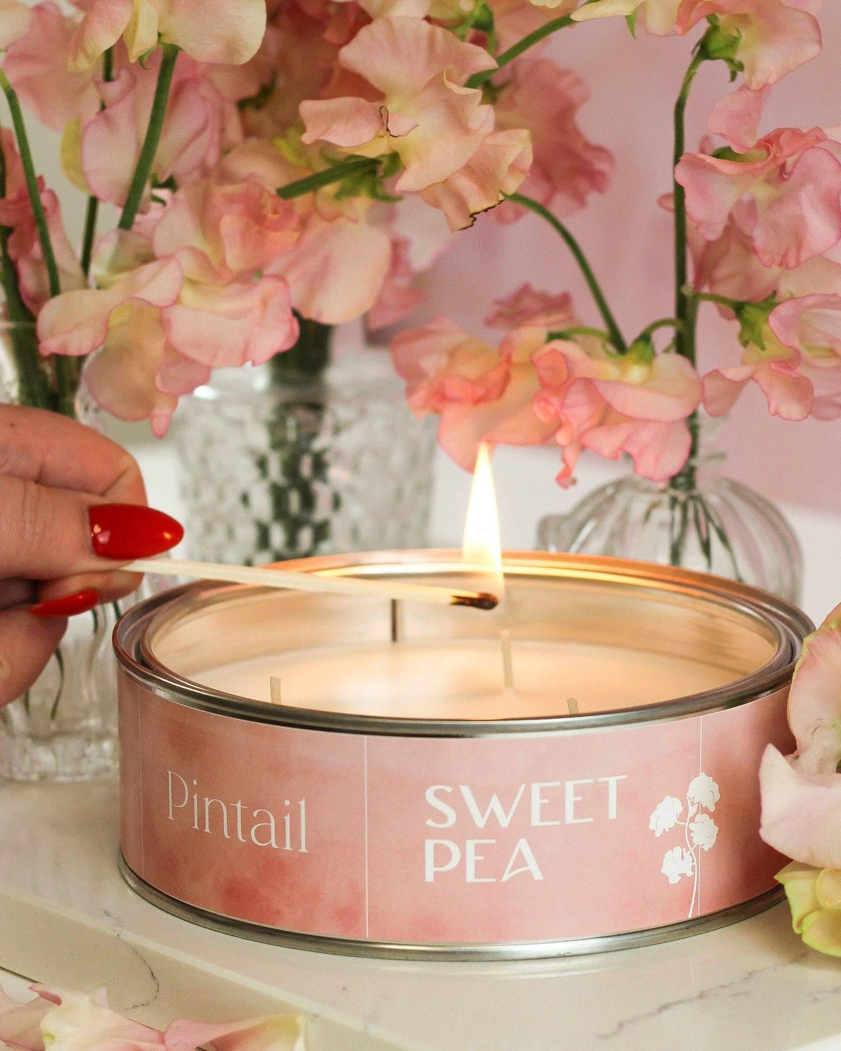 Sweet Pea Paint Pot Candle - Benny and Mollie