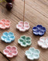 Handmade Ceramic Flower Incense Holders