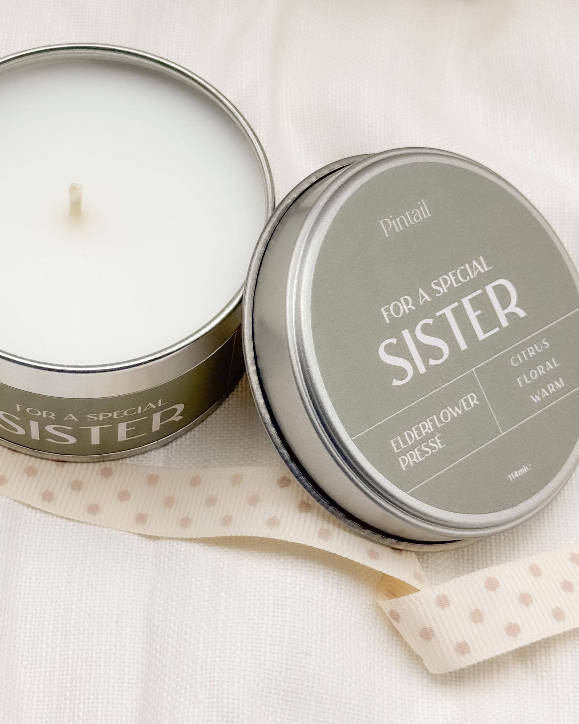Elderflower Presse Sister Paint Pot Candle - Benny and Mollie