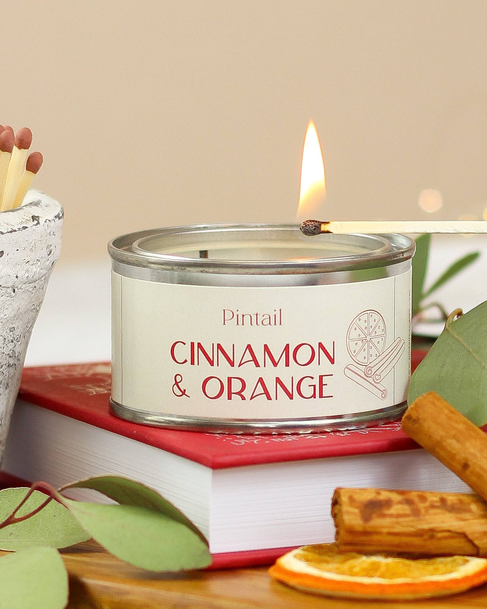 Cinnamon & Orange Paint Pot Candle - Benny and Mollie