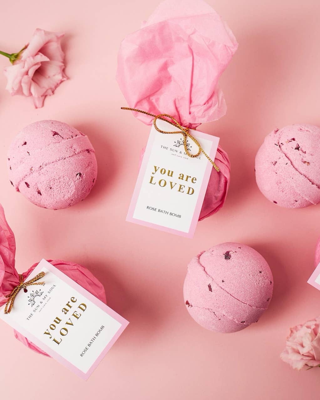 Rose Scented Luxury Self Love Bath Bomb - Benny and Mollie