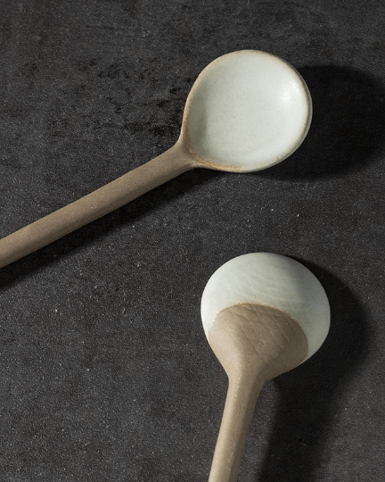Handmade Ceramic Spoon - Set of 2 Close-Up