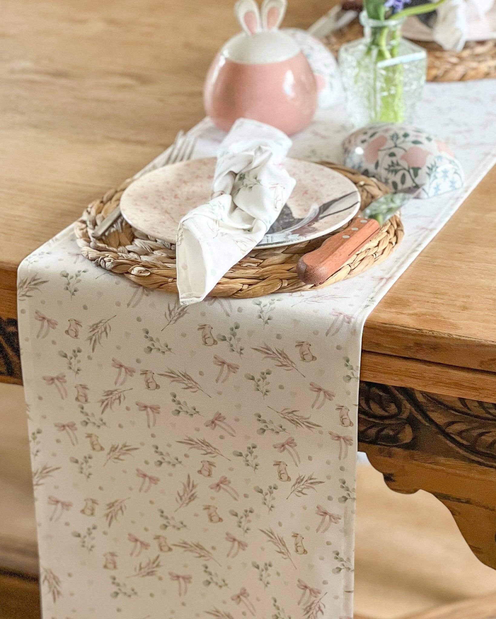 Bunnies and Bows Table Runner - Benny and Mollie