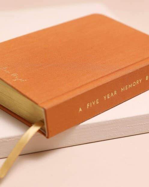 Orange Five-Year Thought a Day Journal Side View