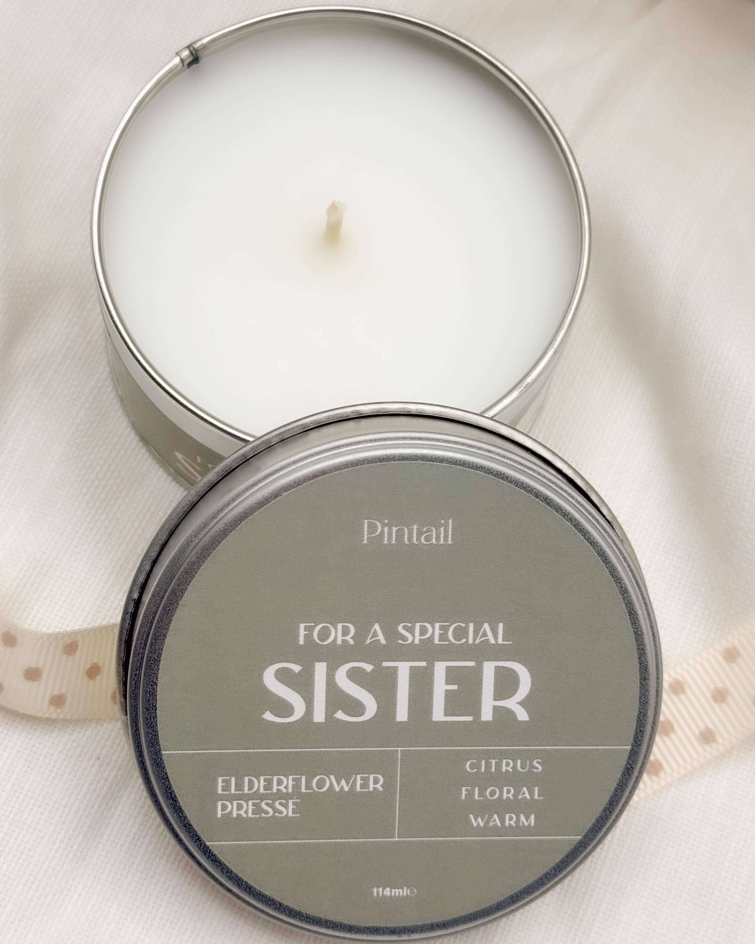Elderflower Presse Sister Paint Pot Candle - Benny and Mollie