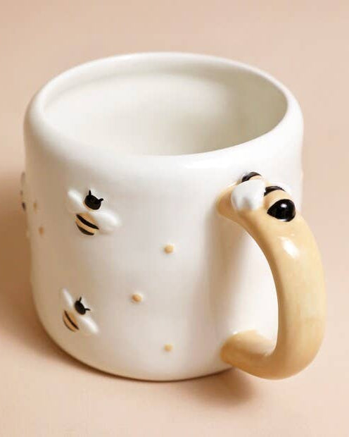 Irregular Ceramic Bee Mug - Benny and Mollie