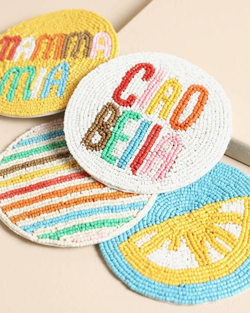Ciao Bella Beaded Coaster Set of 4 - Benny and Mollie