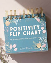 Floral Weekly Positivity Flip Chart Top View