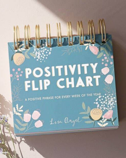Floral Weekly Positivity Flip Chart Top View