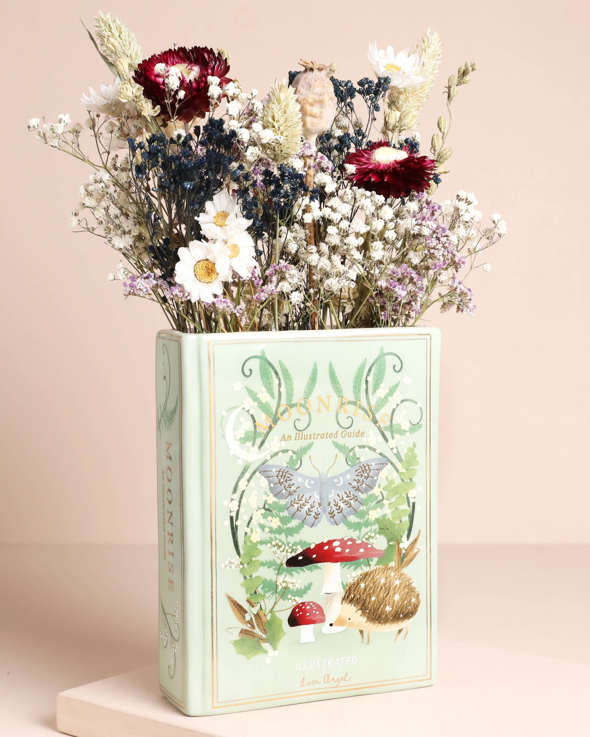 Ceramic Moonrise Woodland Book Vase - Benny and Mollie