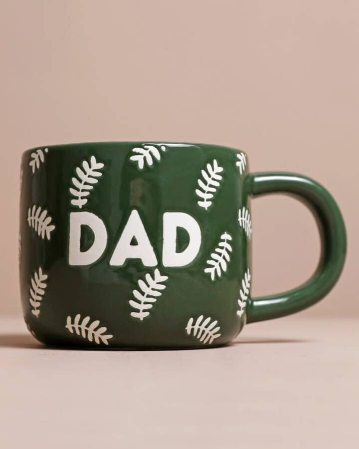 Ceramic Green Leafy Dad Mug - Benny and Mollie
