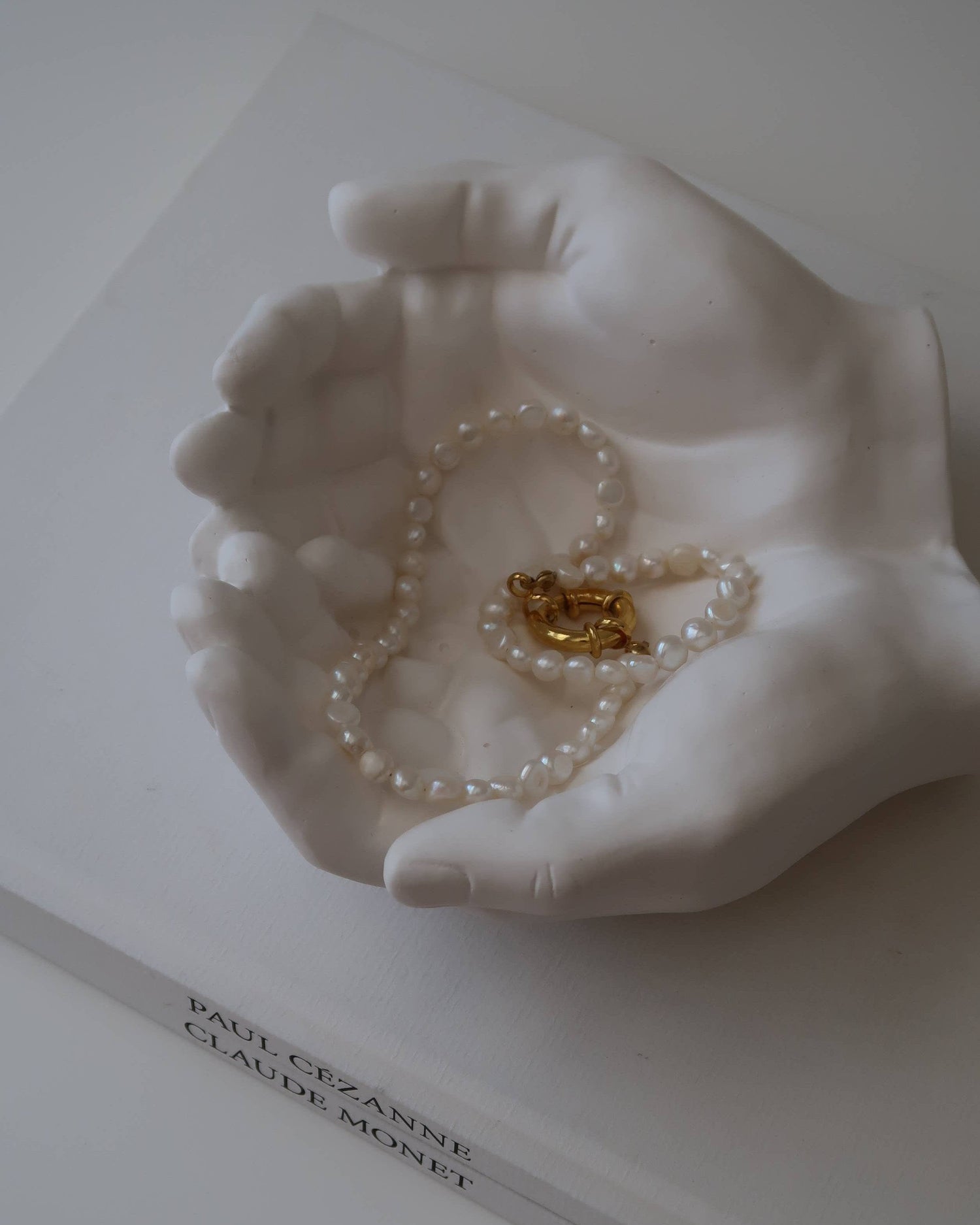 Cupped Hands Stone Decorative Bowl Trinket Dish