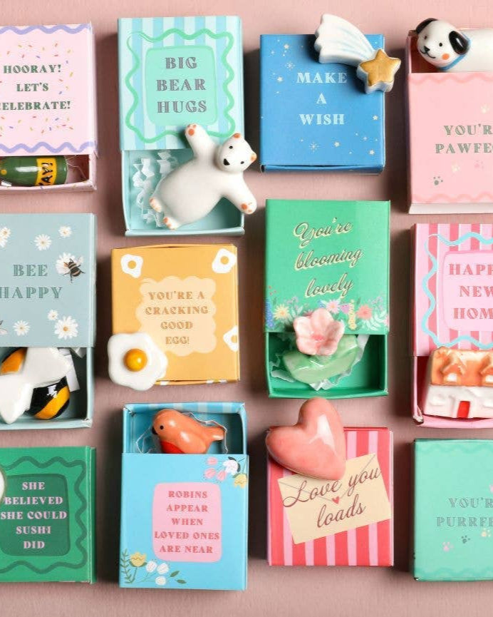 Tiny Matchbox Ceramic Tokens