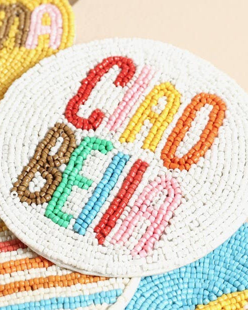 Ciao Bella Beaded Coaster Set of 4 - Benny and Mollie
