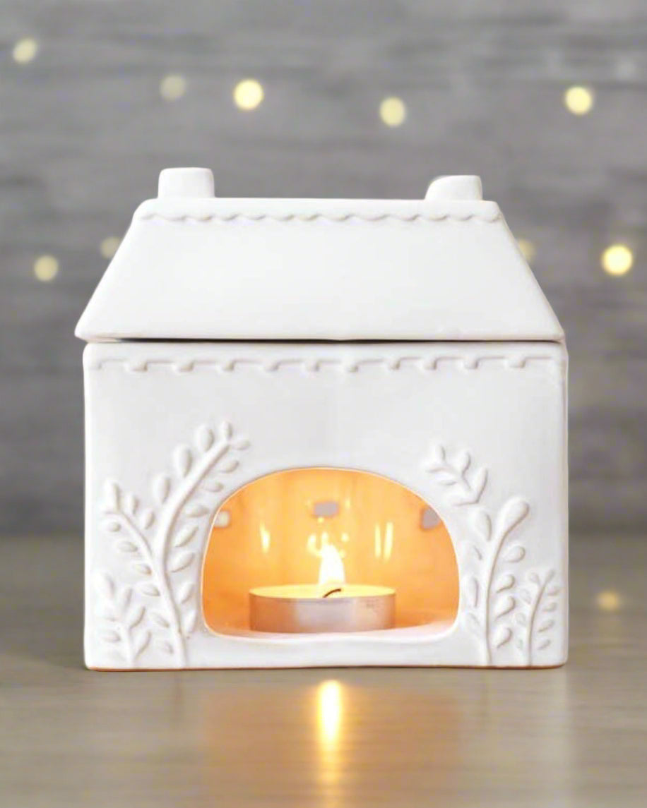 Ceramic House Oil & Wax Melt Burner - Benny and Mollie