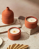 Moroccan Amber & Orris Root Textured Terracotta Candles