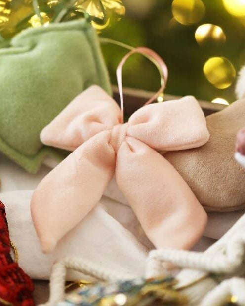 Pink Velvet Bow Decoration
