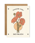 A6 eco-friendly thank-you card with "Thank You So Much" and three orange flowers. Perfect for expressing gratitude, appreciation, or Teacher&