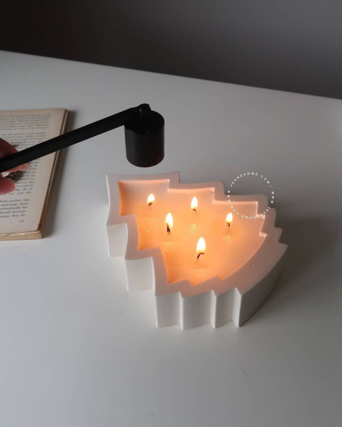 Hand-Poured Scented Christmas Tree Shaped Candle