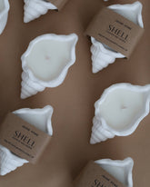 Raspberry & Vanilla Scented Shell Candle - Benny and Mollie