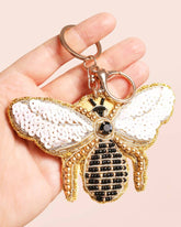 Beaded Bee Keyring and Bag Charm - Benny and Mollie