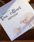 Square handmade birthday card with a sheep and lamb illustration and "Have a Baa-rilliant Birthday" text. Made in the UK using sustainable card stock and eco-friendly packaging.