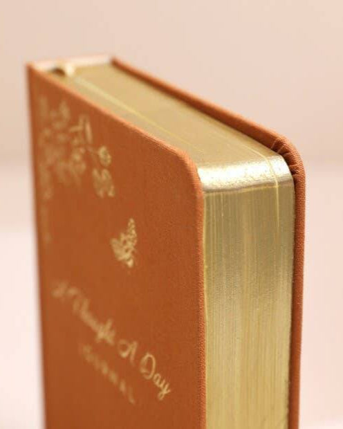 Orange Five-Year Thought a Day Journal Gold Trim