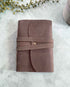 A6 Handmade Leather Notebook in Gift Bag - Dark Brown