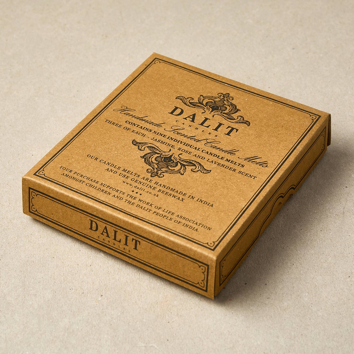 Brown cardboard box with &