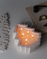Hand-Poured Scented Christmas Tree Candle Lit