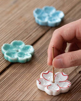 Lighting Handmade Ceramic Incense Holder - Small Flowers