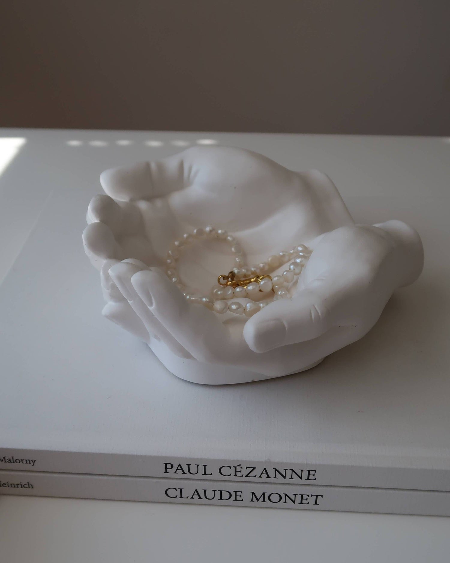 Cupped Hands Stone Decorative Bowl