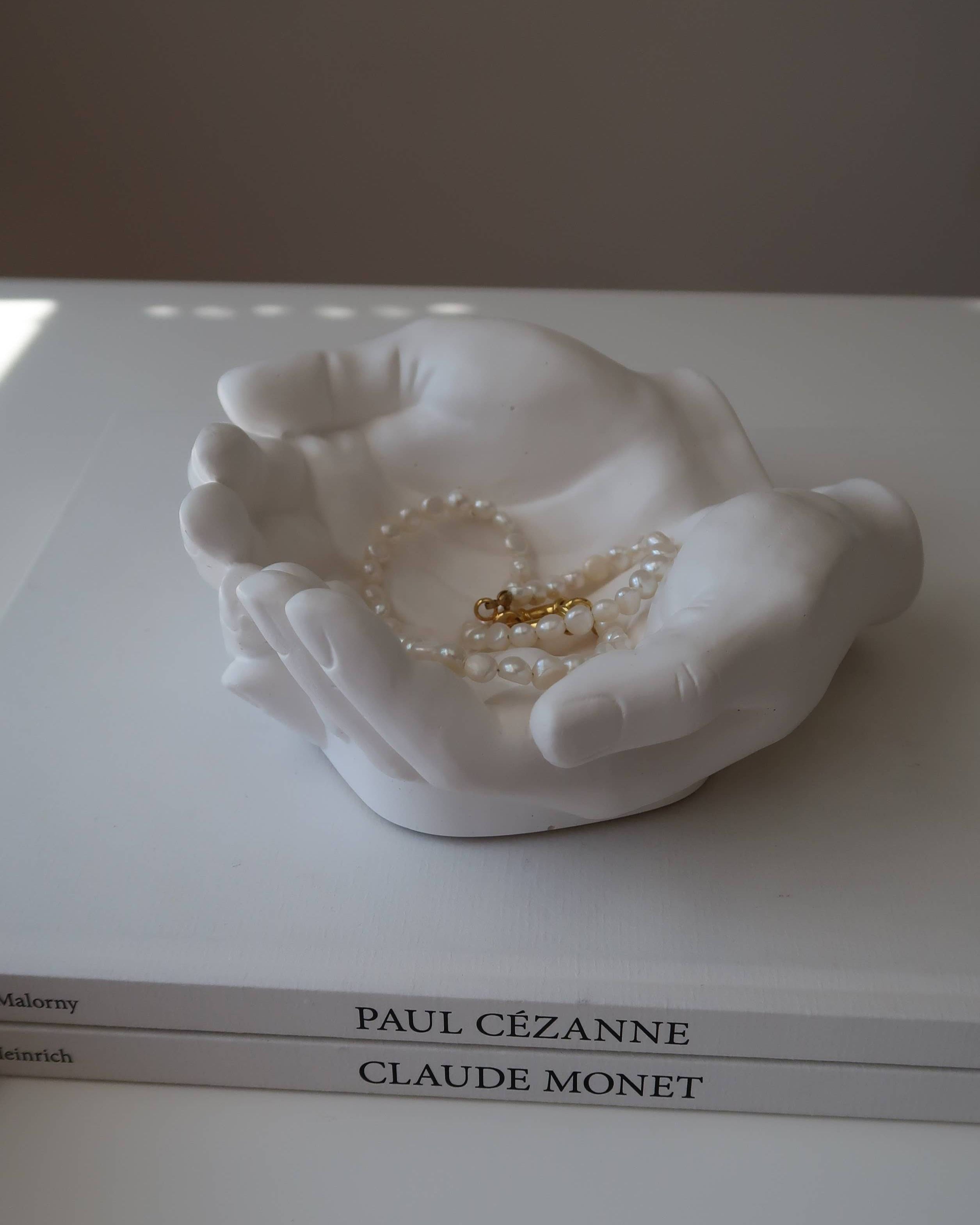 Cupped Hands Stone Decorative Bowl