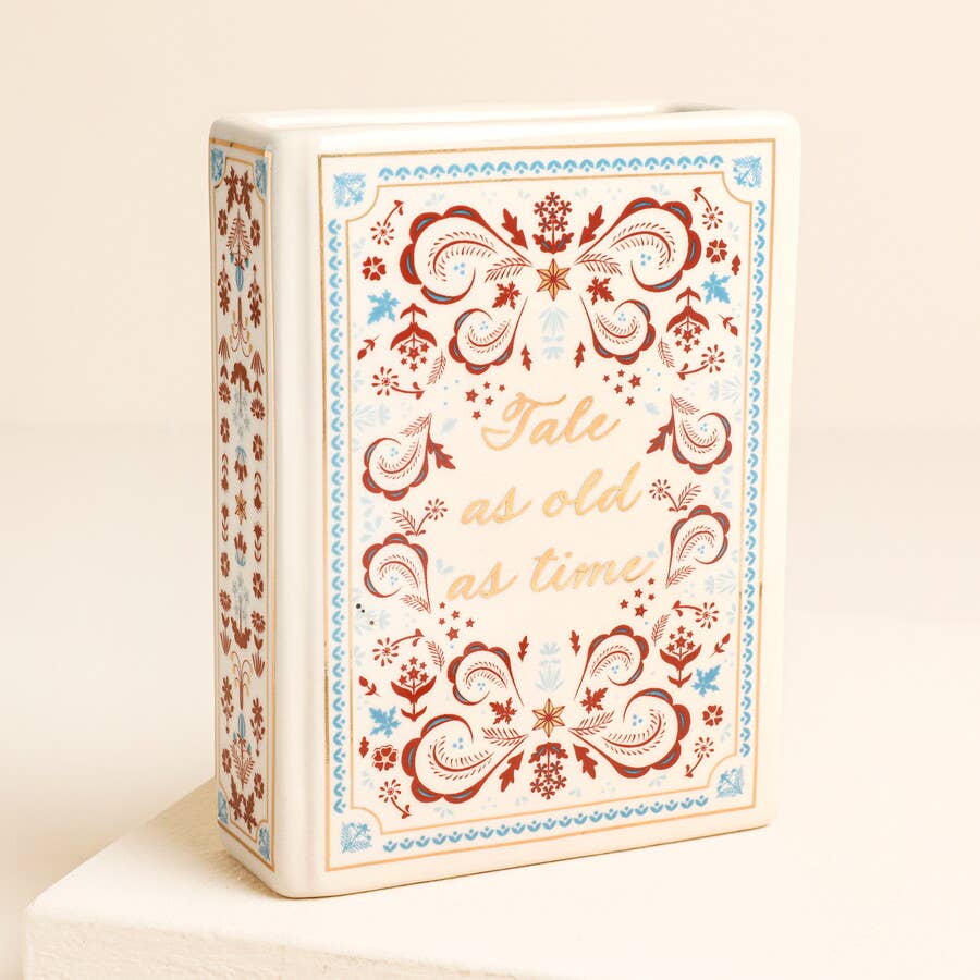 Tale As Old As Time Mini Ceramic Book Vase