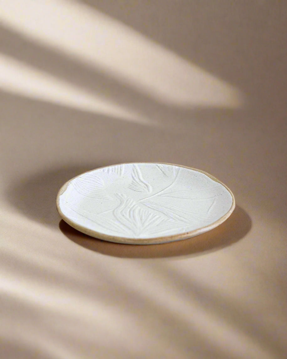 White Spring Shadows Trinket Dish