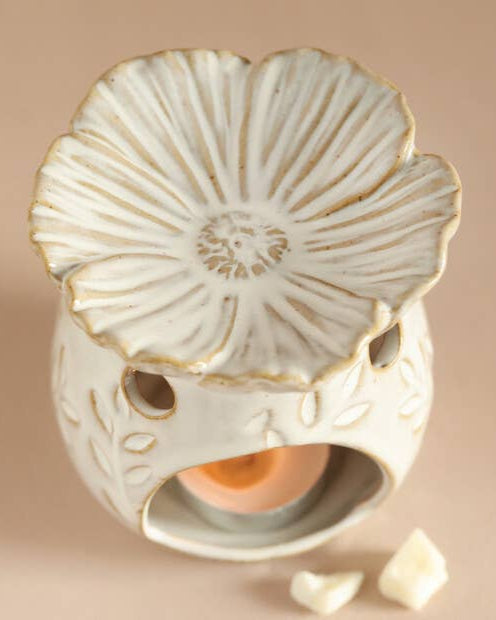 Floral Bee Ceramic Wax Burner - Benny and Mollie
