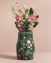 Forest Green Flower Vase