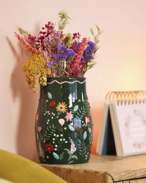 Forest Green Flower Vase - Benny and Mollie